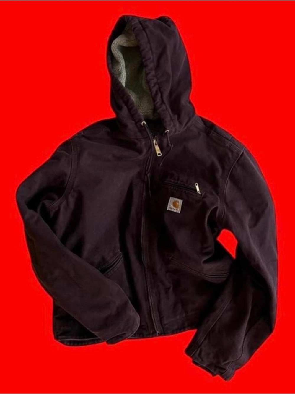 Carhartt Men’s Brown Hooded Zip Jacket